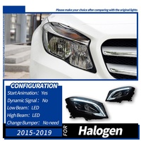 Convient aux modèles Mercedes-Benz GLA de 2015 à 2019, ensemble de phares à LED complets, feux de jour à LED, double lentilles de phare