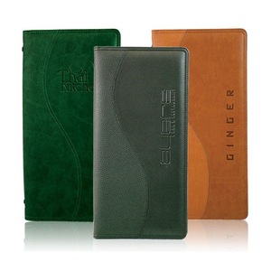 Livraison rapide, couverture de menu combinant couleur et texture pour restaurant, livre de menu personnalisé avec bande flexible - Product Image 2