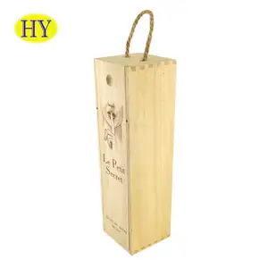 Produttore cinese personalizzato di alta qualità boite cadeau bambou set di barili di bambù confezione di bottiglie di vino per bottiglia di vino singola