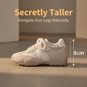 Nouvelles Chaussures de Sport Décontractées Élégantes à Talons Hauts en Cuir Véritable et Moelleuses Yearning 2026 (8cm) – Le secret que vous seul(e)s connaissez - Product Image 1