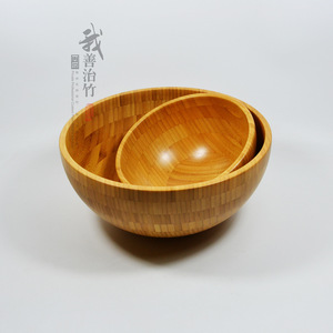 Bamboo Bowls Set Handmade Natural Wood Salad Fruit Storage Japanese Style JZW 09 - Product Image 4