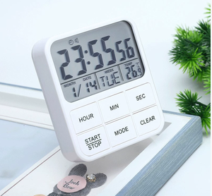 Dễ Thương màu kỹ thuật số hẹn giờ mini điện tử hình vuông Thời gian ra clip cho trẻ em nhỏ nhựa hẹn giờ chạy bằng pin - Product Image 3