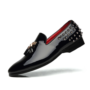 Mocassins en cuir à clous pour hommes, chaussures habillées tendance, vente en ligne, livraison directe, collection <span class=keywords><strong>2023</strong></span> - Product Image 2