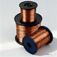 Alambre de Cobre Plano Esmaltado de Poliuretano de 1.6mmx0.9mm, Alta Conductividad, Resistencia a la Temperatura de 200°C, para Calefacción Industrial y Automotriz
