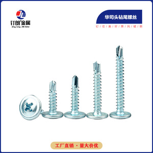 Vis autoperceuses et autotaraudeuses en métal Ding Lang M4.2, tête Phillips, tête plate ronde, métriques, haute résistance, pour tôles ondulées en acier - Product Image 3