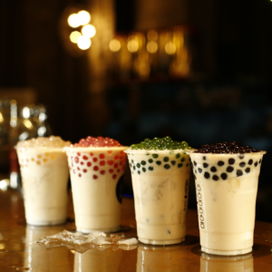 Doking pearl Factory vende diretamente três cores pérolas de tapioca cruas Black tapioca pérolas para o chá Boba - Product Image 1