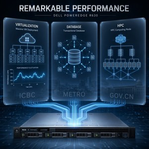 เซิร์ฟเวอร์ Dell PowerEdge R630 รุ่นดั้งเดิม พร้อมซีพียู Xeon E5 2600 V4 สองตัว รองรับ DIMM DDR4 จำนวน 24 ช่อง รองรับ NVMe เหมาะสำหรับการจำลองเสมือน ฐานข้อมูล ศูนย์ข้อมูล HPC ขนาด 1U สำหรับติดตั้งในแร็ค - Product Image 2