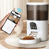 Gamelle automatique pour animaux de compagnie avec caméra, commande vocale, grande capacité (4L/6L), protection de la vie privée et fonction de minuterie