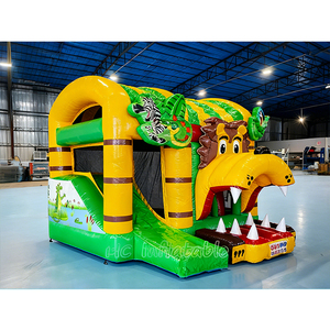 Castillo Inflable Comercial con Tobogán, Diseño de León de la Jungla, Castillo Inflable 3D con Animales para Niños, para Alquiler en Fiestas y Eventos - Product Image 3