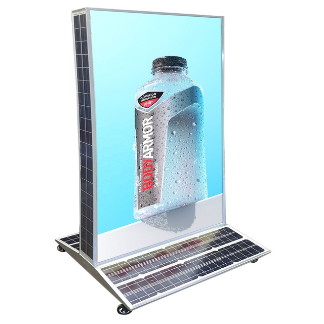 Double Sides Waterproof Outdoor Solar Power Advertising LED Light Box