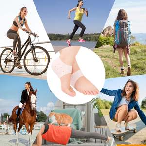 Chaussettes de protection en gel de <span class=keywords><strong>silicone</strong></span> de qualité médicale pour talons, hydratantes, réparatrices pour peaux gercées, soulagement de la douleur de la fasciite plantaire - Product Image 5