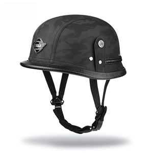 <span class=keywords><strong>Casco</strong></span> de Motocicleta Abierto, Estilo Vintage, Media Carcasa, Diseño de Calavera, <span class=keywords><strong>Casco</strong></span> Novedoso de Perfil <span class=keywords><strong>Bajo</strong></span> para Hombres y Mujeres Adultos - Product Image 2