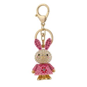 Colorful Wholesale Metal Rabbit Carabiner Keychain Bling Crystal Cute Bunny Lightweight Waterproof Dress <b>Bag</b> Pendant <b>Easter</b> <b>Gift</b> - Product Image 2