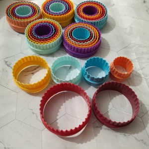 Bộ 6 cái dụng cụ cắt bánh quy hai mặt dụng cụ cắt bánh ngọt hình hoa tròn dụng cụ làm bánh phụ kiện nhà bếp - Product Image 1