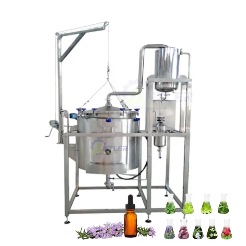 Équipement de distillation d'huile essentielle de fleur machine d'extraction d'hydrosol