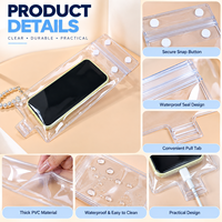 Pochette de couverture de téléphone étanche transparente étui de protection de téléphone portable universel pour le cyclisme équitation sac de téléphones étanche à la pluie en plein air