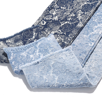 Bleu 80% Coton Graffiti Épaississement Jacquard Denim Tissu pour Jeans 11.8 Oz Haute Qualité Denim Tissu En Gros