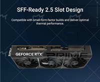 Prime GeForce RTX 5080 OC Edition 16 Go GDDR7 SFF-Ready Carte graphique Ventilateurs Axial-tech à 2.5 emplacements Chambre à vapeur Double BIOS Nouveau