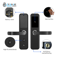 Cerradura Inteligente para Puerta de Seguridad de Acero Inoxidable con Sistema de Software Inteligente en Red WiFi, Cerradura de Hotel con Tarjeta RFID sin Llave