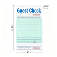 Carnet de commandes personnalisé avec logo pour restaurant, bloc de commandes perforé autocopiant NCR pour serveurs, vente en gros en usine