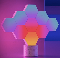 Module d'interrupteur intelligent Cololight Hexagon 2,4 GHz Wi-Fi, contrôlé par l'application Lifesmart, bouton tactile, multicolore, AUTO, cristal lumineux, maison