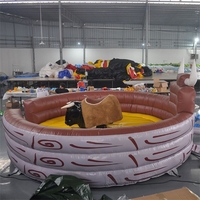 Machine de rodéo mécanique commerciale, taureau gonflable en PVC pour parc d'attractions, événement de carnaval, certifié CE