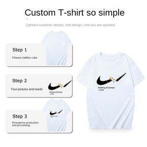 Camiseta de Algodão Puro Vintage Lisa com Gola Redonda e Manga Curta, Tipo Tubo Reto, para Uniformes Corporativos, Festas e Eventos Culturais – Atacado - Product Image 5