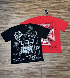 MIXED EMOTION ロサンゼルス ハイストリート プリント ポップパターン ウォッシュド ヴィンテージ メンズ＆レディース 半袖 Tシャツ - Product Image 5