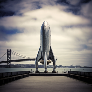 사용자 정의 거대한 야외 현대 공간 테마 아트 금속 거울 폴란드어 로켓 대형 스테인레스 스틸 만화 로켓 배 조각 - Product Image 2