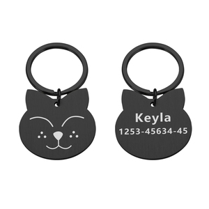 Vật nuôi chó phụ kiện địa chỉ thẻ chó khắc với tên số chống mất mèo tên nơi tùy chỉnh mèo Vòng cổ ID tag - Product Image 6