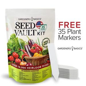 Gardeners Survival Vegetable Kit 16,000 Non-GMO Heirloom & 35 Emergency Bugout Flower Pots & Planters - Product Image 1