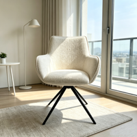 Chaise de salle à manger en velours avec pieds en métal doré, dossier incurvé et poignée annulaire pour maison moderne, salon, cuisine - Vente en gros