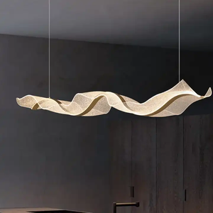 Nouveau Style Art Décor Longue Vague Art Ruban Creative Design Lumière Acrylique Pendentif Lumières pour Salon Chambre - Product Image 4