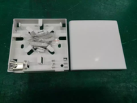Boîtier de terminaison fibre optique FTTH Type 2 à 2 cœurs, panneau de distribution intérieur avec adaptateur SC, plaque frontale de sortie, panneau de télécommunications blanc