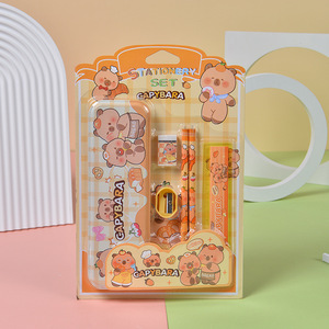 Estuche de Lápices de Dibujos Animados para la Vuelta al Cole, Juego de Papelería de 6 Piezas para Niños y Niñas de Primaria, Regalo Hecho en China - Product Image 4