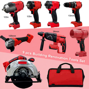 Compatible con <span class=keywords><strong>Milwaukee</strong></span> M18, Juego de Herramientas Eléctricas Inalámbricas sin Escobillas de 18 Piezas, <span class=keywords><strong>Taladro</strong></span>, Atornillador, Llave de Impacto <span class=keywords><strong>para</strong></span> Reparaciones del Hogar y Automóviles - Product Image 3