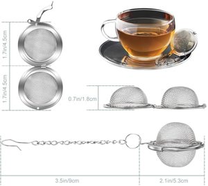 Bộ lọc trà bằng thép không gỉ hình cầu 4.5cm 5.5cm 7cm 9cm - Product Image 5