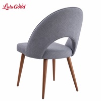 Chaise d'appoint ergonomique élégante et confortable sans accoudoirs avec dossier rembourré en plastique pour la maison, le bureau, le café, le restaurant, la chambre et comme tabouret de maquillage