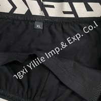 PT897 Culotte en coton Durable Respirant Imprimé Lettre Slip Respirant Élasticité Caleçon pour homme Sous-vêtement pour homme