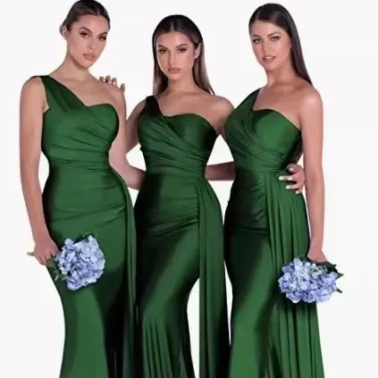 2023 Đảng Phụ Nữ Buổi Tối Sang Trọng Dài Gown Dài Ren Màu Xanh Lá Cây Prom Dresses 2023 Buổi Tối Áo Sexy Buổi Tối Ăn Mặc Phù Dâu Ăn Mặc