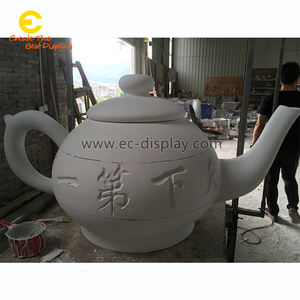 Escultura de tetera gigante personalizada tienda de exhibición visual merchandising accesorios decorativos para tazas - Product Image 4
