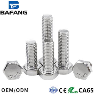 Bullone Esagonale DIN 933 A2/A4 in Acciaio Inox, Vite a Testa Esagonale con Filettatura Completa, Standard DIN 933 ISO 4017, Grado Marino Resistente alla Corrosione - Product Image 2