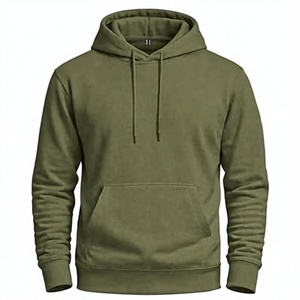 100% Cotton Hoodies Blank <b>Thick</b> <b>Fleece</b> Heavy Weight Oversized Hoodies Custom Print Logo Men's Hoodies & Sweatshirts - Product Image 1