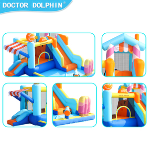 Château gonflable combiné moderne pour l'extérieur, avec toboggan aquatique et souffleur, pour les fêtes d'enfants - Product Image 5