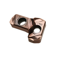 Plaquette de fraisage indexable CNC LNMU0303ZER en carbure, double face, haute vitesse, revêtement PVD, pour fraisage de face de métaux