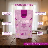 Complément Alimentaire Naturel en Gros pour la Santé : Myo-Inositol D-Chiro-Inositol en Poudre 40:1, Folate, Vitamine D3, Zinc pour Femmes, 225g