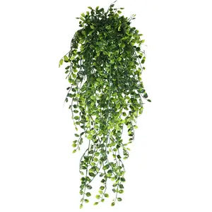 Wall Hanging Simulation False Flowers False Green Plants Vine Vine Turtle Leaves Artificial Wall Hanging Plastic Rattan