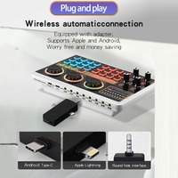 Microphone sans fil Carte son Casque UHF Collier Système de micro avec télécommande Echauffement pour TikTok Living Streaming