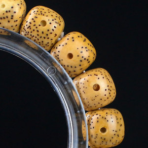 Bodhi Seed <b>Bracelet</b> Chicken Fat Yellow Beads Single Strand High Density Buddhism Jewelry Unisex Everyday Wear - Product Image 4