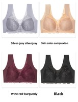 Sujetador de Maternidad con Abertura Frontal, Talla Grande, Sin Varillas, con Encaje, para Lactancia, Transpirable, Cómodo, para Dormir, para Mujeres con Curvas